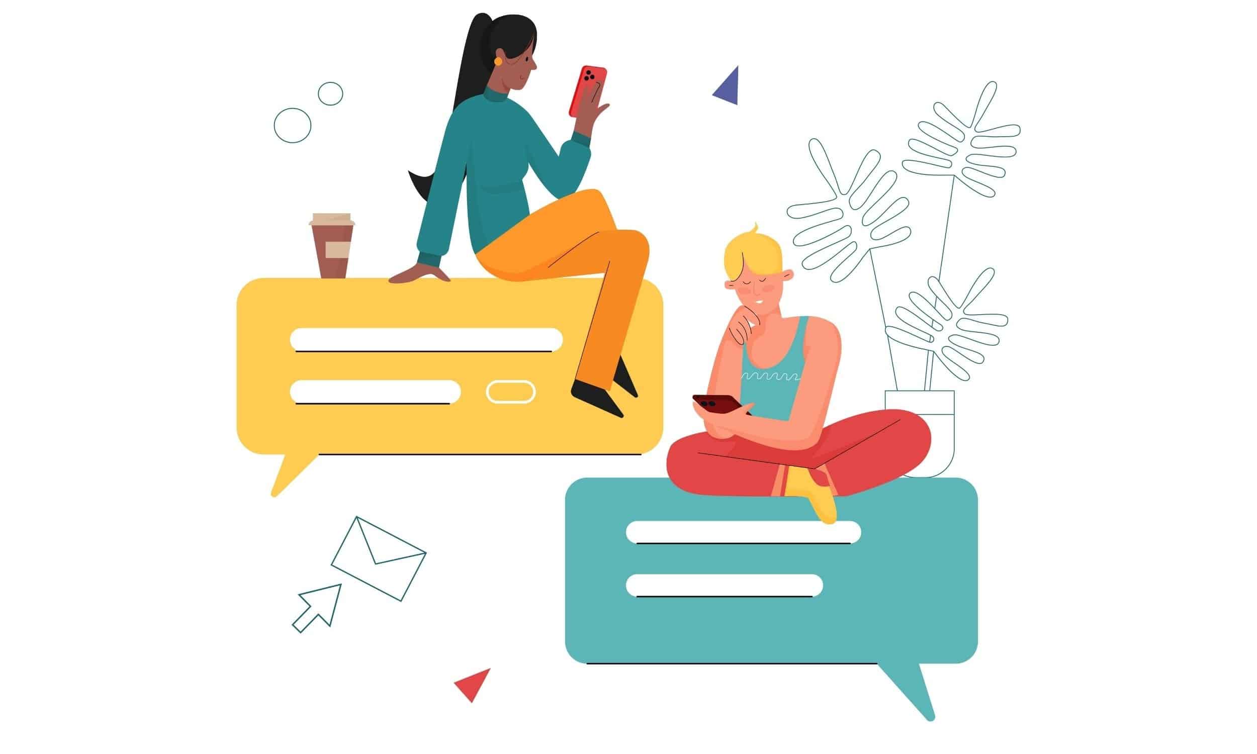 two people privately having a conversation is part of learning how to respond to negative reviews