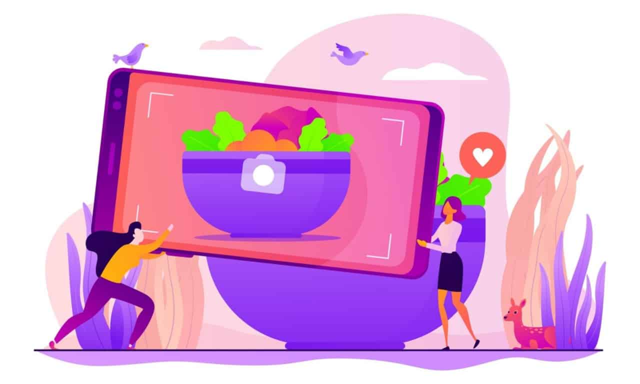 an image of people taking video footage of theirfood