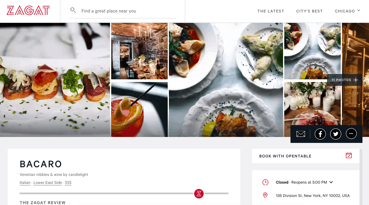 zagat screenshot